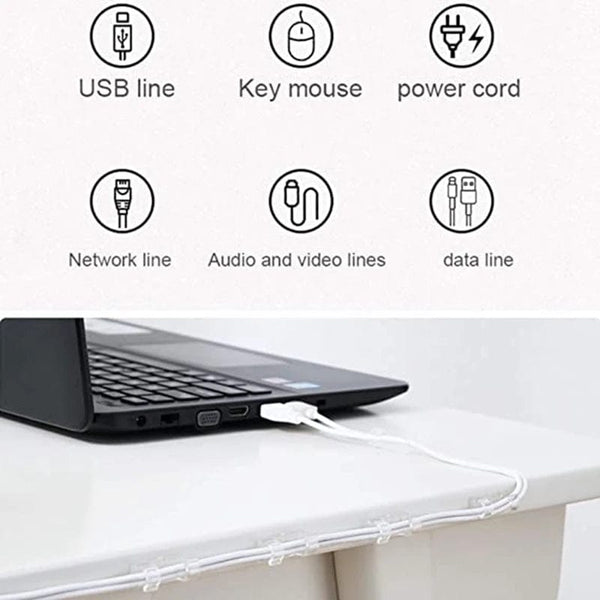 Planet Gates Big Black / CHINA 20 Pcs Cable Clips Organizer Drop Wire Holder Cord Management Self-Adhesive Cable Manager Fixed Clamp Wire Winder