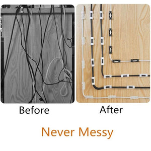 Planet Gates Big Black / CHINA 20 Pcs Cable Clips Organizer Drop Wire Holder Cord Management Self-Adhesive Cable Manager Fixed Clamp Wire Winder