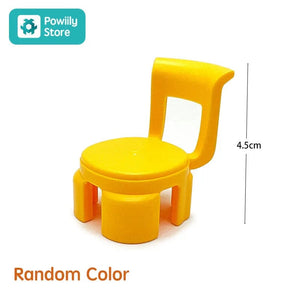 Planet Gates Big Building Block Assembled Mini Furniture Play House Toys For Children Compatible With Duploed Accessories Educational Gift