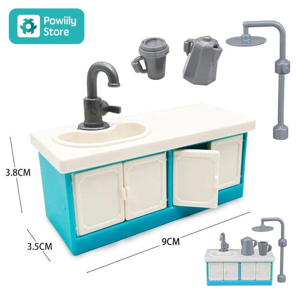 Planet Gates Big Building Block Assembled Mini Furniture Play House Toys For Children Compatible With Duploed Accessories Educational Gift