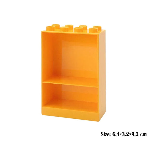 Planet Gates Big Building Block Assembled Mini Furniture Play House Toys For Children Compatible With Duploed Accessories Educational Gift