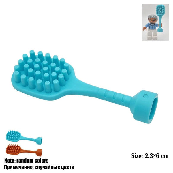 Planet Gates Big Building Block Assembled Mini Furniture Play House Toys For Children Compatible With Duploed Accessories Educational Gift