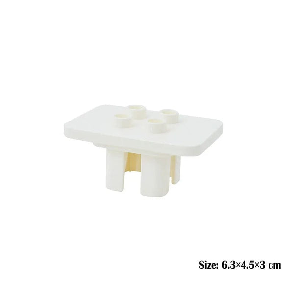 Planet Gates Big Building Block Assembled Mini Furniture Play House Toys For Children Compatible With Duploed Accessories Educational Gift