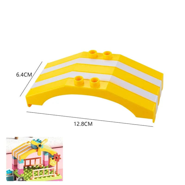 Planet Gates Big Building Block Assembled Mini Furniture Play House Toys For Children Compatible With Duploed Accessories Educational Gift