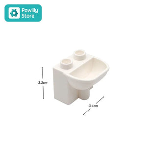 Planet Gates Big Building Block Assembled Mini Furniture Play House Toys For Children Compatible With Duploed Accessories Educational Gift