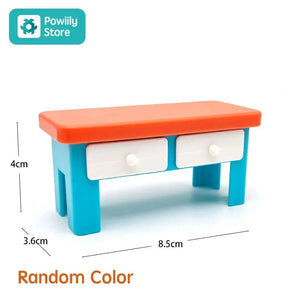 Planet Gates Big Building Block Assembled Mini Furniture Play House Toys For Children Compatible With Duploed Accessories Educational Gift