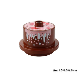 Planet Gates Big Building Block Assembled Mini Furniture Play House Toys For Children Compatible With Duploed Accessories Educational Gift