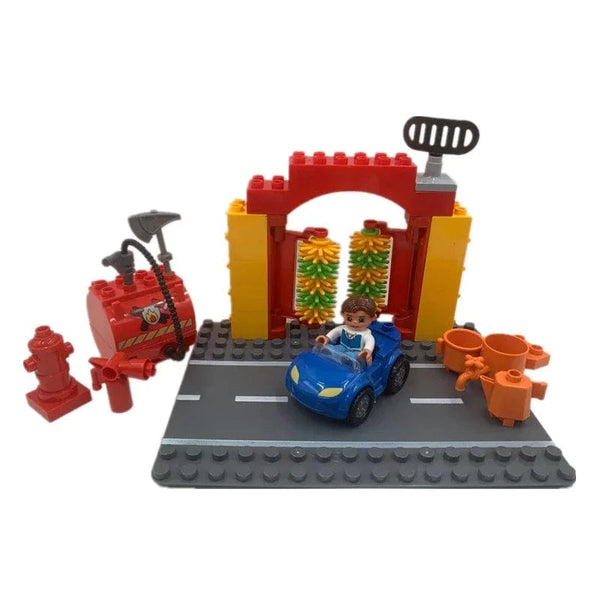 Planet Gates Big Building Blocks Compatible Large Bricks Road Plate Car Parking Pole Fuel Station City Traffic Kids Educational Creative Toys