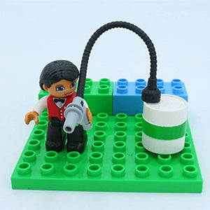 Planet Gates Big Building Blocks Compatible Large Bricks Road Plate Car Parking Pole Fuel Station City Traffic Kids Educational Creative Toys