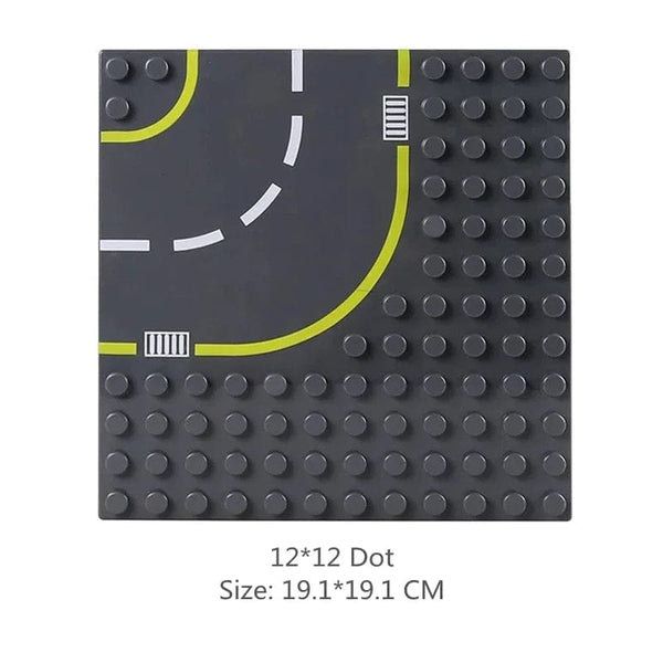 Planet Gates Big Building Blocks Compatible Large Bricks Road Plate Car Parking Pole Fuel Station City Traffic Kids Educational Creative Toys