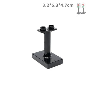 Planet Gates Big Building Blocks Compatible Large Bricks Road Plate Car Parking Pole Fuel Station City Traffic Kids Educational Creative Toys