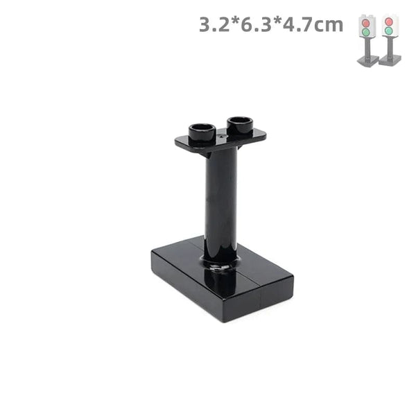 Planet Gates Big Building Blocks Compatible Large Bricks Road Plate Car Parking Pole Fuel Station City Traffic Kids Educational Creative Toys