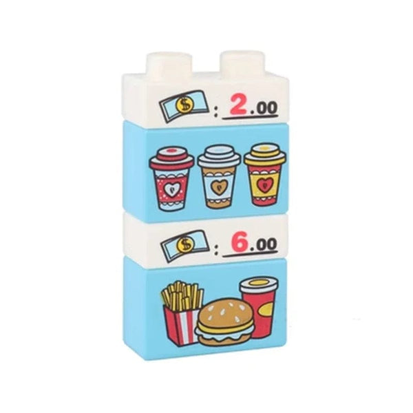 Planet Gates Big Building Blocks Compatible Large Bricks Road Plate Car Parking Pole Fuel Station City Traffic Kids Educational Creative Toys