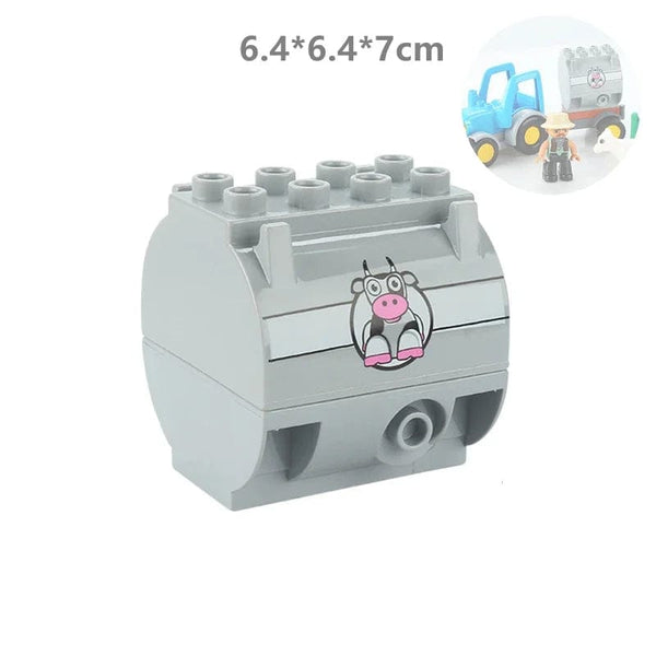 Planet Gates Big Building Blocks Compatible Large Bricks Road Plate Car Parking Pole Fuel Station City Traffic Kids Educational Creative Toys