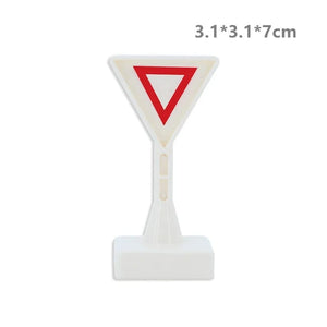 Planet Gates Big Building Blocks Compatible Large Bricks Road Plate Car Parking Pole Fuel Station City Traffic Kids Educational Creative Toys