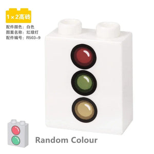 Planet Gates Big Building Blocks Compatible Large Bricks Road Plate Car Parking Pole Fuel Station City Traffic Kids Educational Creative Toys