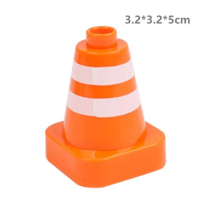 Planet Gates Big Building Blocks Compatible Large Bricks Road Plate Car Parking Pole Fuel Station City Traffic Kids Educational Creative Toys