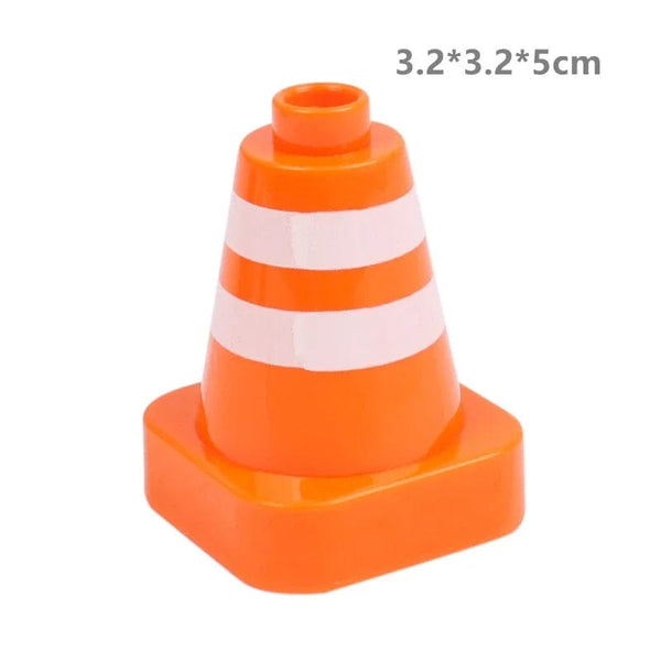 Planet Gates Big Building Blocks Compatible Large Bricks Road Plate Car Parking Pole Fuel Station City Traffic Kids Educational Creative Toys