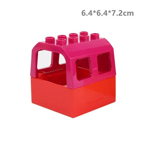 Planet Gates Big Building Blocks Compatible Large Bricks Road Plate Car Parking Pole Fuel Station City Traffic Kids Educational Creative Toys