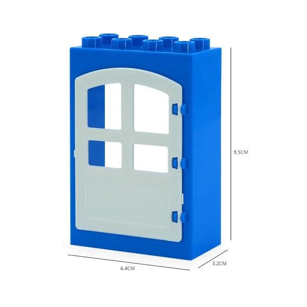 Planet Gates Big Building Blocks Houses Build Accessories Door Window Sets Wall Roof Compatible Large Bricks Assemble Boy Girl Kids Toy Gifts