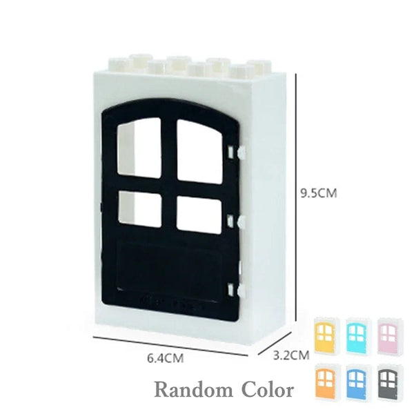 Planet Gates Big Building Blocks Houses Build Accessories Door Window Sets Wall Roof Compatible Large Bricks Assemble Boy Girl Kids Toy Gifts
