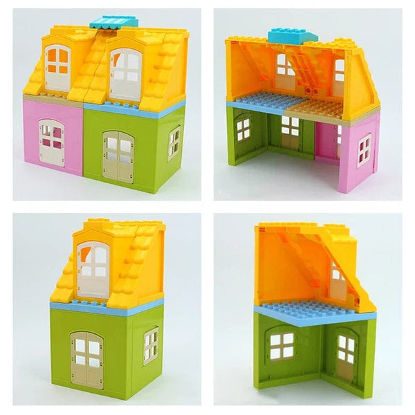 Planet Gates Big Building Blocks Houses Build Accessories Door Window Sets Wall Roof Compatible Large Bricks Assemble Boy Girl Kids Toy Gifts