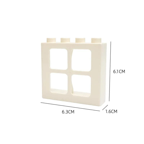 Planet Gates Big Building Blocks Houses Build Accessories Door Window Sets Wall Roof Compatible Large Bricks Assemble Boy Girl Kids Toy Gifts