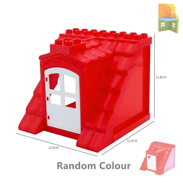 Planet Gates Big Building Blocks Houses Build Accessories Door Window Sets Wall Roof Compatible Large Bricks Assemble Boy Girl Kids Toy Gifts