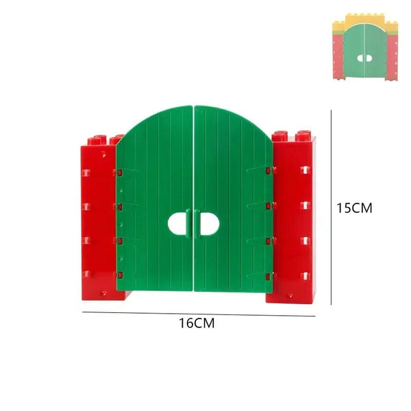Planet Gates Big Building Blocks Houses Build Accessories Door Window Sets Wall Roof Compatible Large Bricks Assemble Boy Girl Kids Toy Gifts