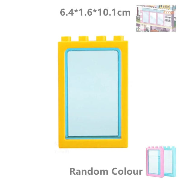 Planet Gates Big Building Blocks Houses Build Accessories Door Window Sets Wall Roof Compatible Large Bricks Assemble Boy Girl Kids Toy Gifts