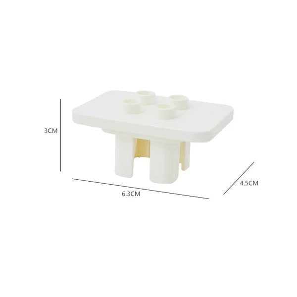 Planet Gates Big Building Blocks Play House Furniture Accessories Indoor Utensil Bed Compatible Large Bricks Assemble Toys Children Kids Gift