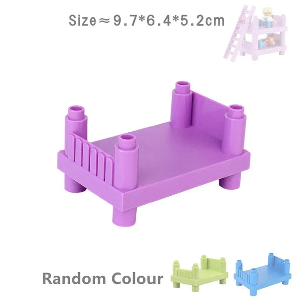 Planet Gates Big Building Blocks Play House Furniture Accessories Indoor Utensil Bed Compatible Large Bricks Assemble Toys Children Kids Gift