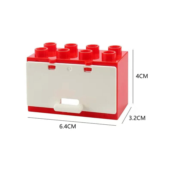 Planet Gates Big Building Blocks Play House Furniture Accessories Indoor Utensil Bed Compatible Large Bricks Assemble Toys Children Kids Gift