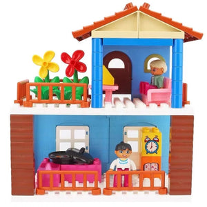 Planet Gates Big Building Blocks Play House Furniture Accessories Indoor Utensil Bed Compatible Large Bricks Assemble Toys Children Kids Gift