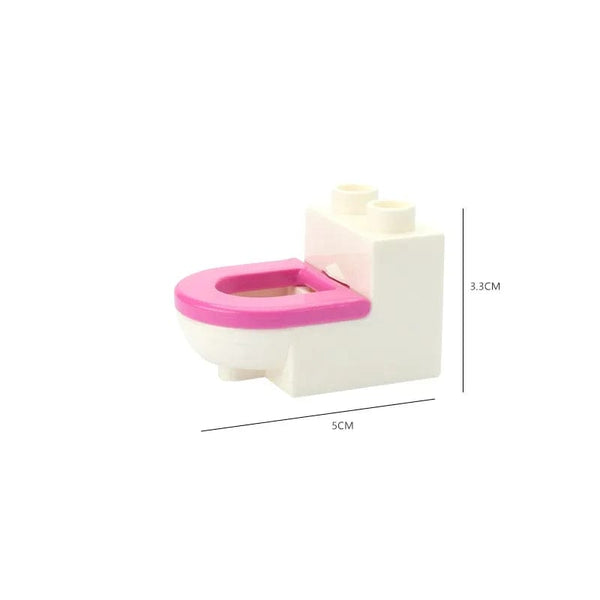 Planet Gates Big Building Blocks Play House Furniture Accessories Indoor Utensil Bed Compatible Large Bricks Assemble Toys Children Kids Gift