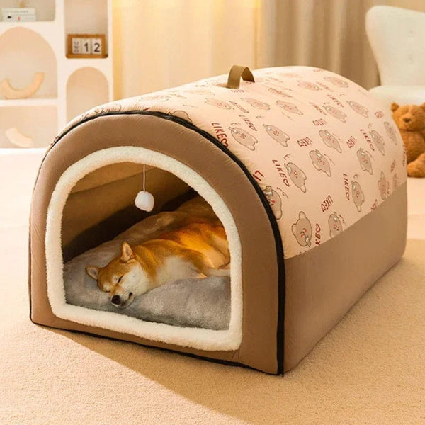 Planet Gates Big Dog Kennel Warm Winter Dog House Mat Detachable Washable Dogs Bed Nest Deep Sleep Tent for Medium Large Dogs House Supplies