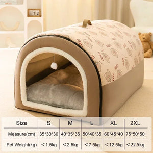 Planet Gates Big Dog Kennel Warm Winter Dog House Mat Detachable Washable Dogs Bed Nest Deep Sleep Tent for Medium Large Dogs House Supplies
