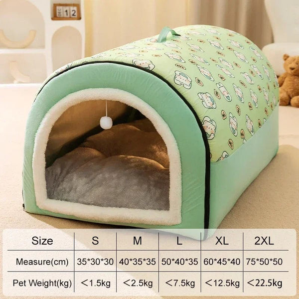 Planet Gates Big Dog Kennel Warm Winter Dog House Mat Detachable Washable Dogs Bed Nest Deep Sleep Tent for Medium Large Dogs House Supplies