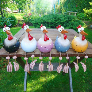 Planet Gates Big Eye Chicken Hanging Chicken Long Leg Pendant Ornament, Garden Decoration Craft