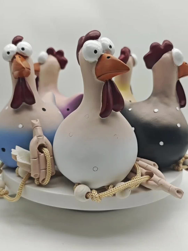 Planet Gates Big Eye Chicken Hanging Chicken Long Leg Pendant Ornament, Garden Decoration Craft