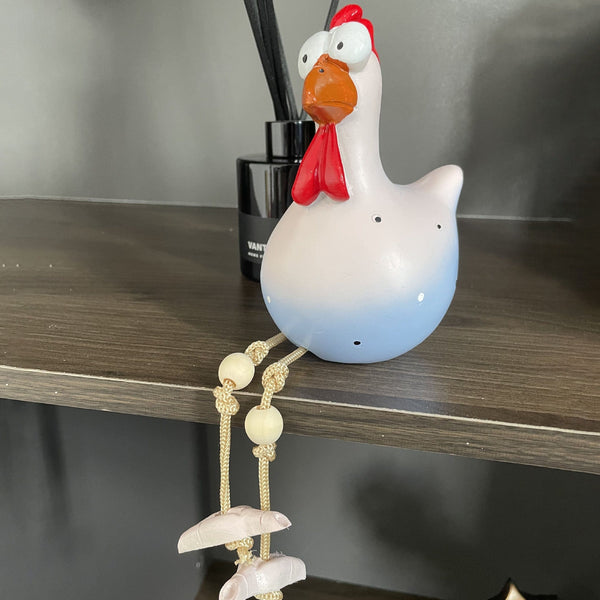 Planet Gates Big Eye Chicken Hanging Chicken Long Leg Pendant Ornament, Garden Decoration Craft