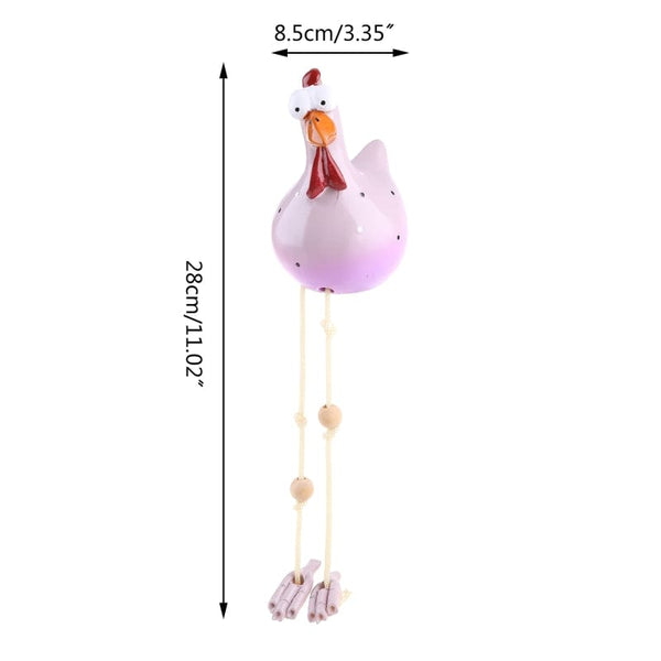 Planet Gates Big Eye Chicken Hanging Chicken Long Leg Pendant Ornament, Garden Decoration Craft