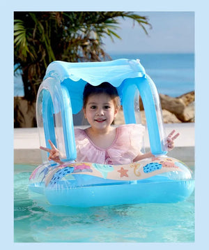 Planet Gates Big Inflatable Baby Swimming Rings Seat Floating Sun Shade Toddler Swim Circle Fun Pool Bathtub Beach Party Summer Water Toys