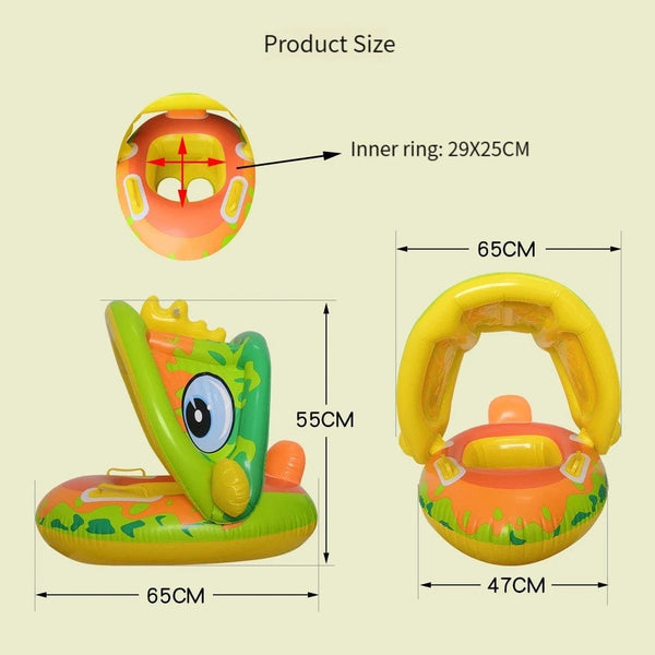 Planet Gates Big Inflatable Baby Swimming Rings Seat Floating Sun Shade Toddler Swim Circle Fun Pool Bathtub Beach Party Summer Water Toys