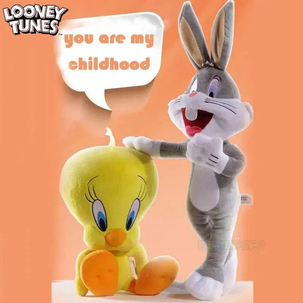 Planet Gates Big Looney Tunes Bugs Bunny Plush Toy Tweety Bird Bunny Anime Cartoon Movie Plushies Stuffed Doll Toys Gift