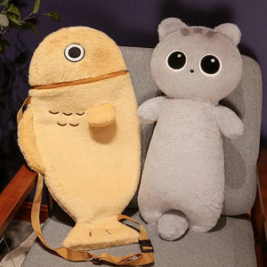 Planet Gates Big Lovely Soft Long Cat Pillow Stuffed Plush Toys Nap Pillow Home Comfort Cushion Kids Birthday Gift Cute Plushies Friend Gift