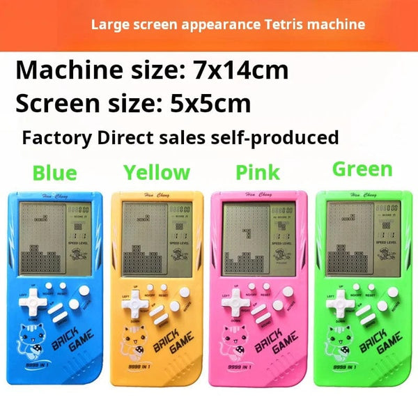 Planet Gates Big Screen Tetris Game Console Retro Retro Classic Children's Handheld Game Console Electronic Toys