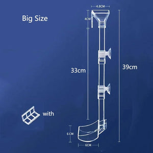 Planet Gates Big Size 39cm Highly Transparent Acrylic Aquarium Feeder Tube Dish Transparent Fish Tank Shrimp Snail Shrimp Food Feeding Bowl Accessories