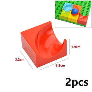 Planet Gates Big Size Building Block Marble Race Run Slide Track Maze Ball Funnel Dinosaur Animal Large Particle Brick Compatible Duploes Toy