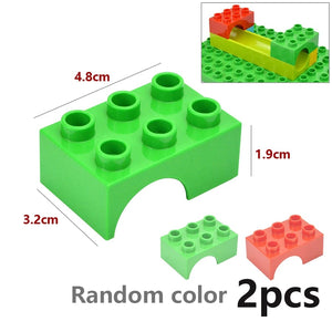 Planet Gates Big Size Building Block Marble Race Run Slide Track Maze Ball Funnel Dinosaur Animal Large Particle Brick Compatible Duploes Toy